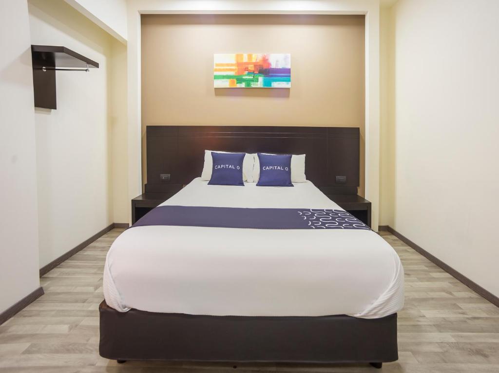 Postel nebo postele na pokoji v ubytování Smart Hotel Monterrey
