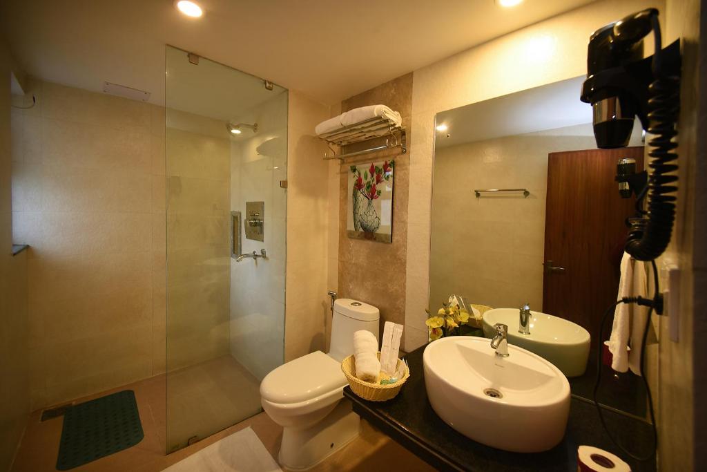 Koupelna v ubytování Kumari Boutique Hotel