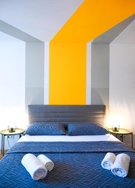 Posteľ alebo postele v izbe v ubytovaní Backpacker Apartment Naschmarkt