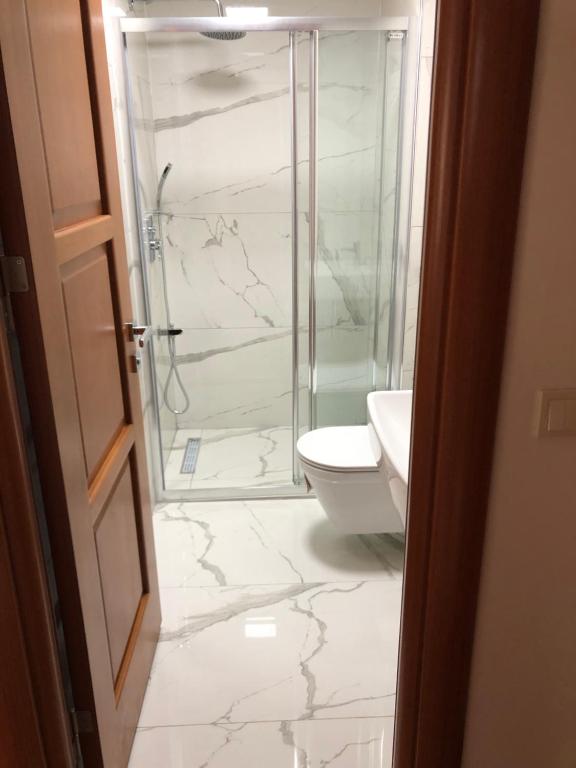 Koupelna v ubytování Pege Hotel