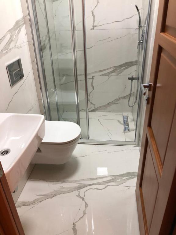 Koupelna v ubytování Pege Hotel