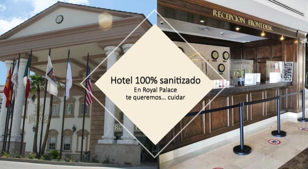 een weergave van de buitenkant van een hotel Santiago in koninklijk paleis bij Royal Palace in Hermosillo