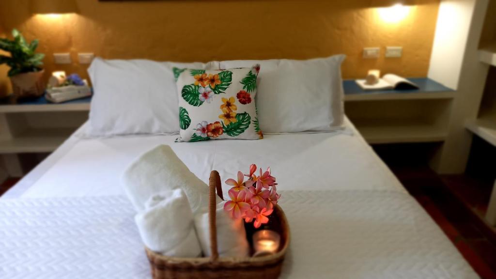 Postel nebo postele na pokoji v ubytování Casa Amarilla