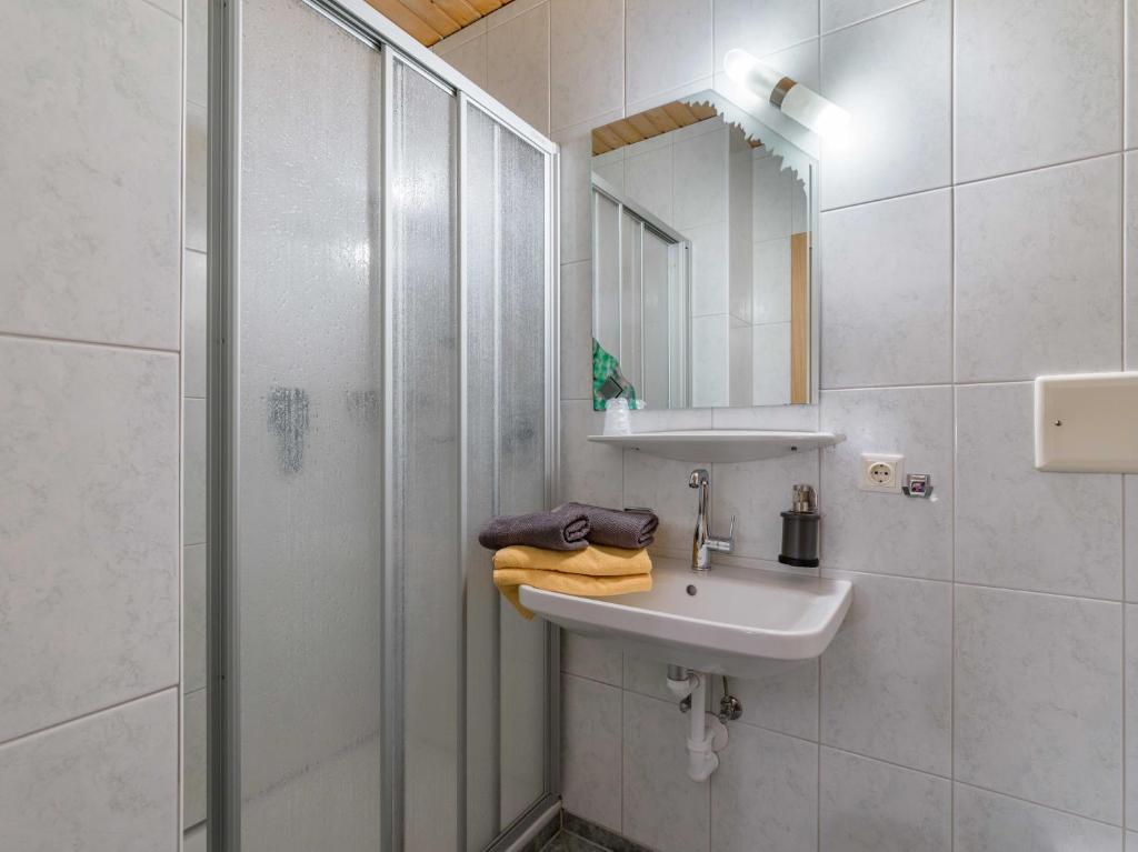 Koupelna v ubytování Haus am Wildbach