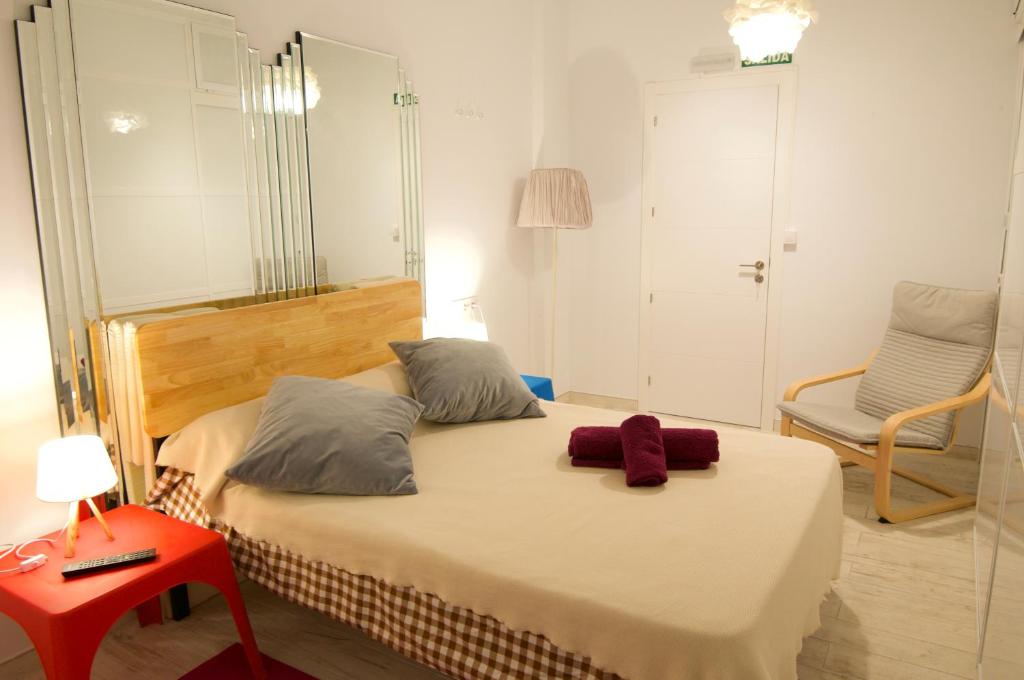 Postel nebo postele na pokoji v ubytování Loft Valentia Tous Calpe