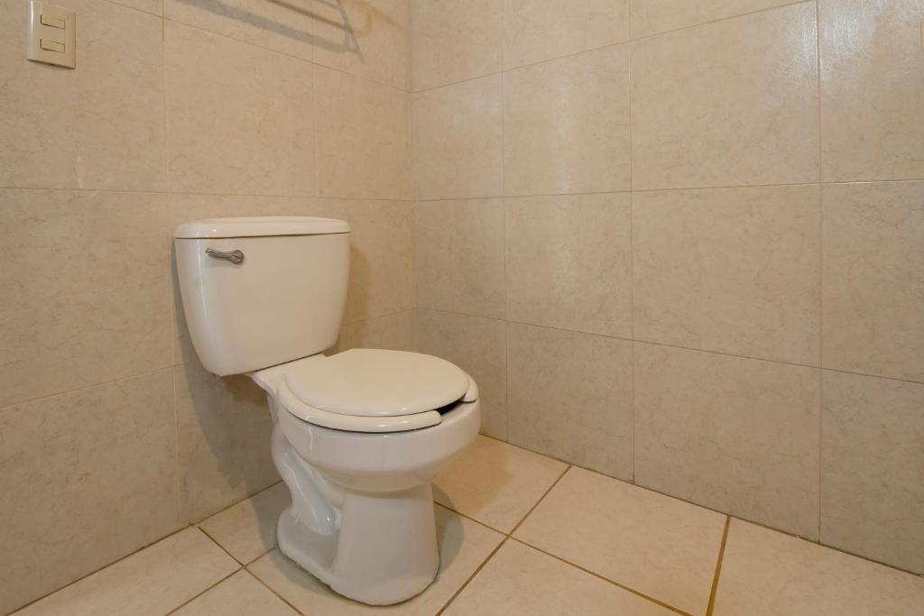 Koupelna v ubytování Hotel Plaza Galindo