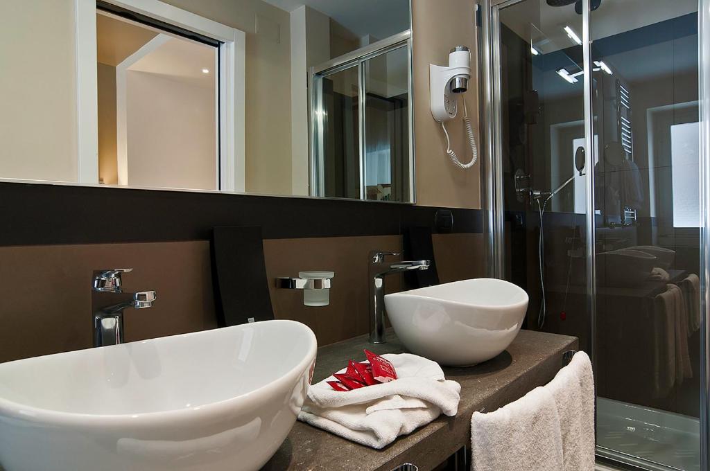 Koupelna v ubytování Hotel Caravel