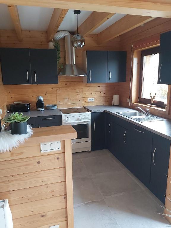 Kuchyň nebo kuchyňský kout v ubytování Le refuge Ardennais