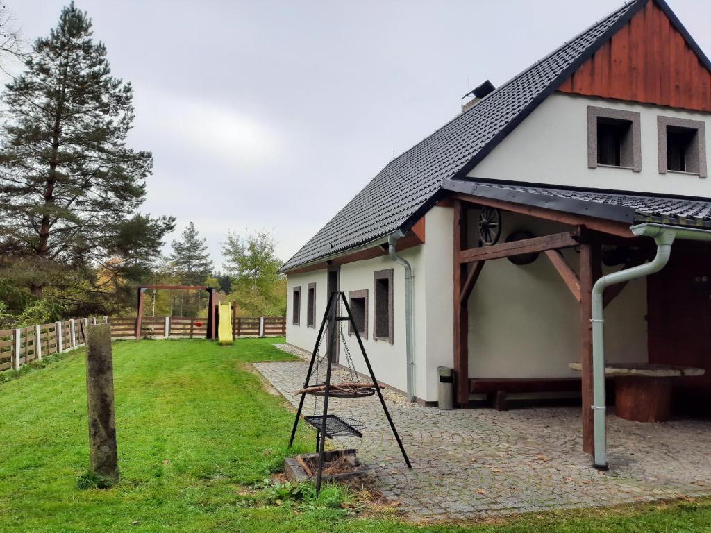 Zahrada ubytování Chalupa Chlum Jiřík