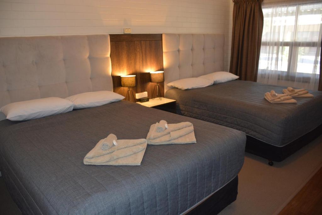 Postel nebo postele na pokoji v ubytování Angaston Vineyards Motel