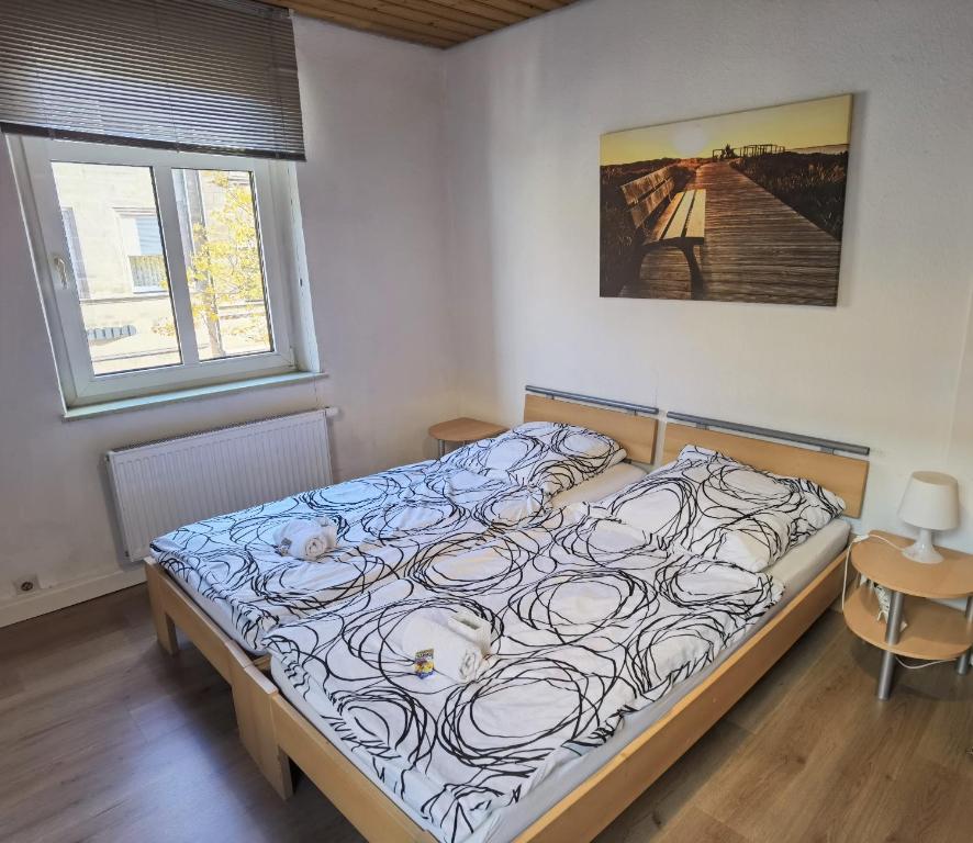 Ліжко або ліжка в номері Privatzimmer Fürth Zentrum