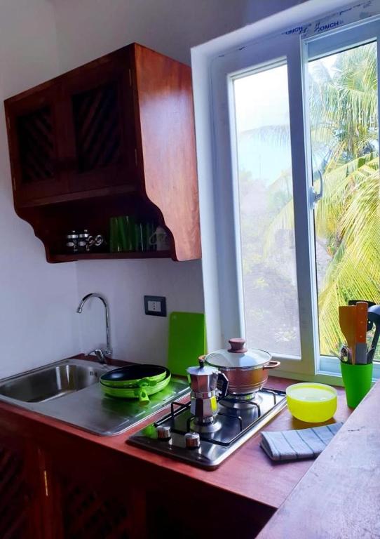 Kuchyň nebo kuchyňský kout v ubytování Simba House