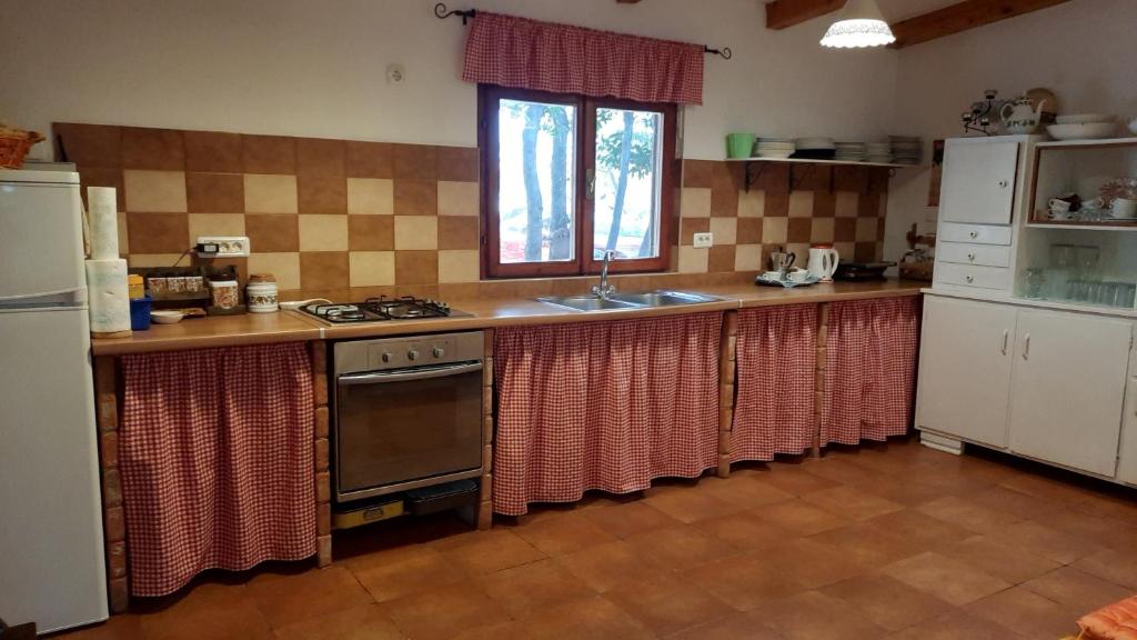 Kuchyň nebo kuchyňský kout v ubytování Apartments Grbin