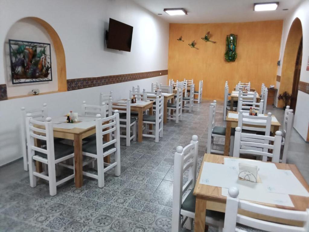 Restaurace v ubytování Hotel Real de Castilla Colonial