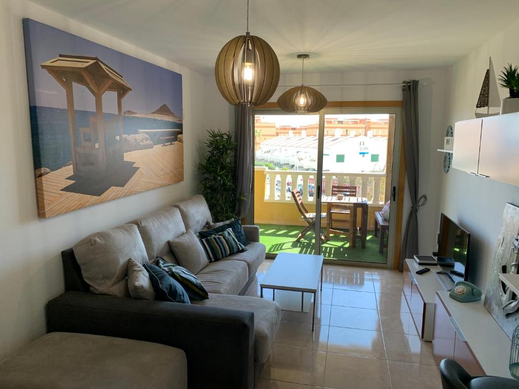 A seating area at Maria Perla Medano