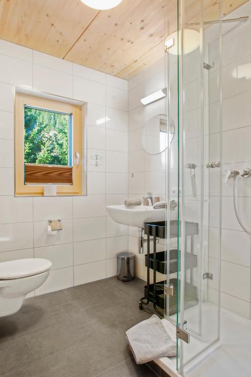 Koupelna v ubytování Haus Berghof