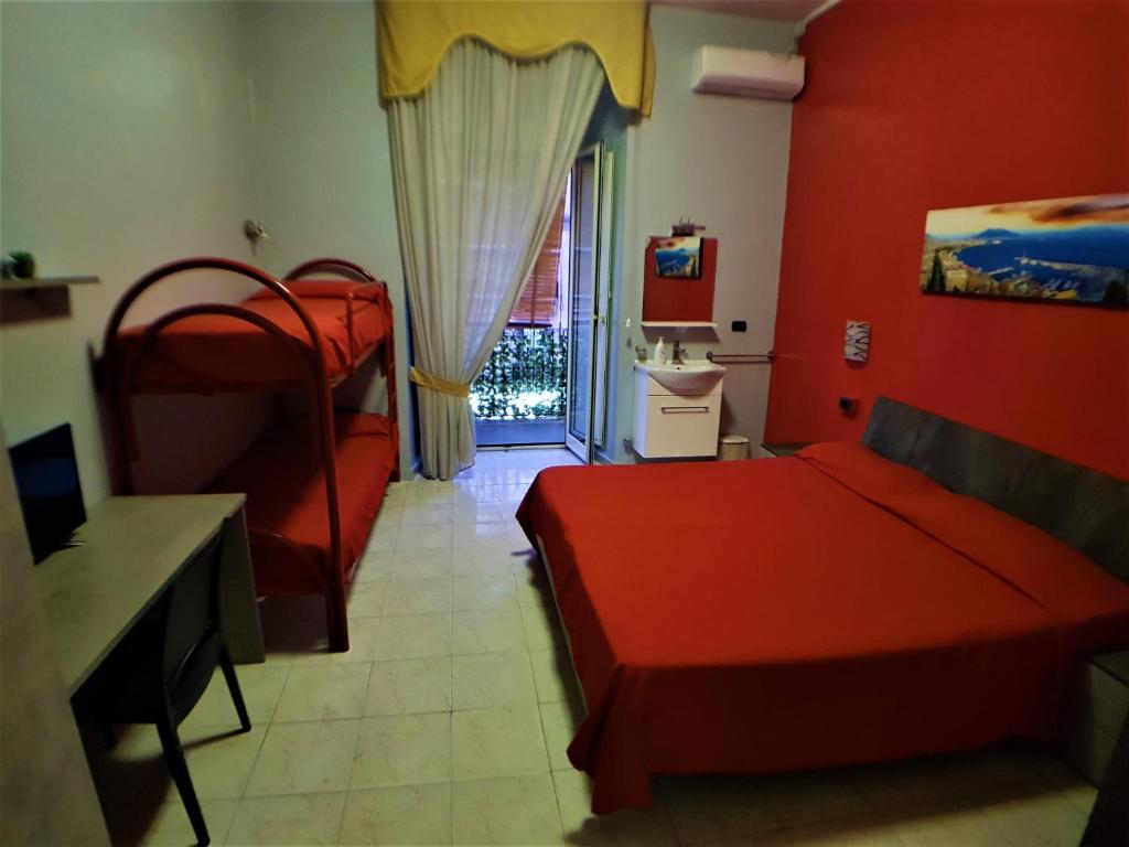 Letto o letti in una camera di Hotel Ginevra