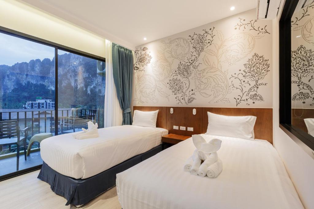 Vacay Aonang Hotel - Salle Jumelle Standard Avec Vue Sur La Montagne