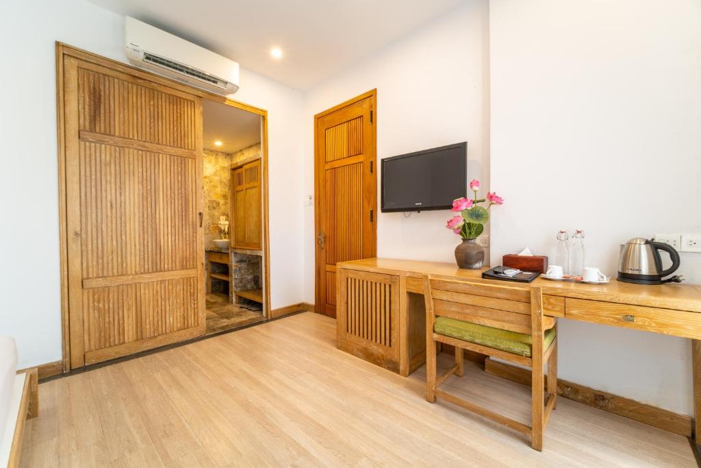 Kuchyň nebo kuchyňský kout v ubytování ZEN Boutique Hoi An - Eco-Friendly Villa