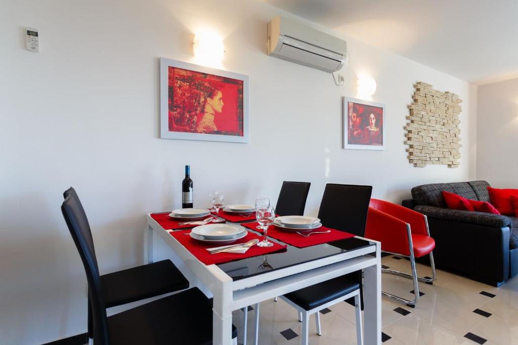 Posezení v ubytování Apartments Adria