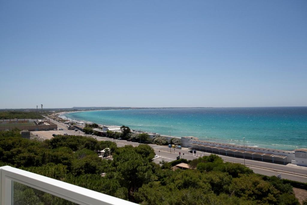 a view of the ocean from the balcony of a condo at Attico Diamante in Gallipoli