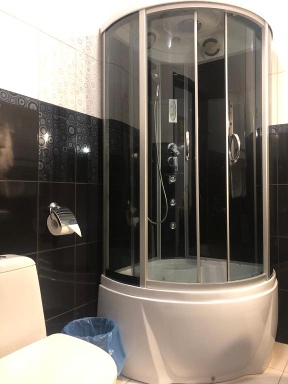 Koupelna v ubytování Hotel Т2