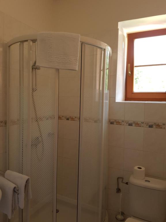 Koupelna v ubytování Hotel Praha