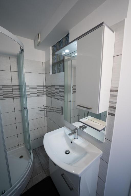 Koupelna v ubytování Bellevue Molet apartments Koper
