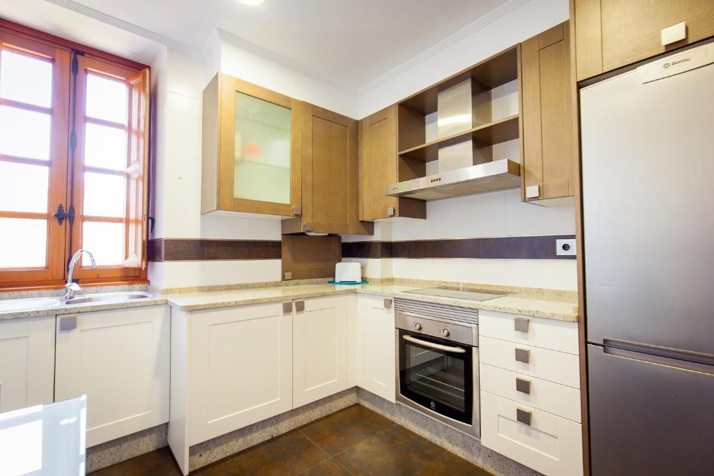 Kuchyňa alebo kuchynka v ubytovaní Apartamentos Villa Zoila Baiona