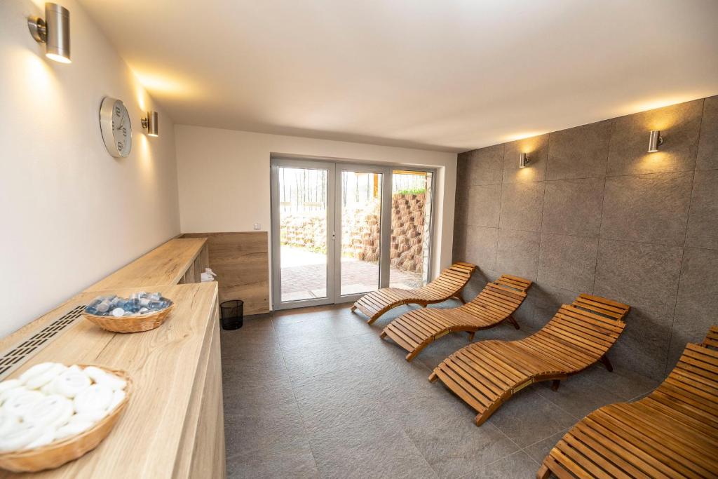Ein Sitzbereich in der Unterkunft Resort Orsino