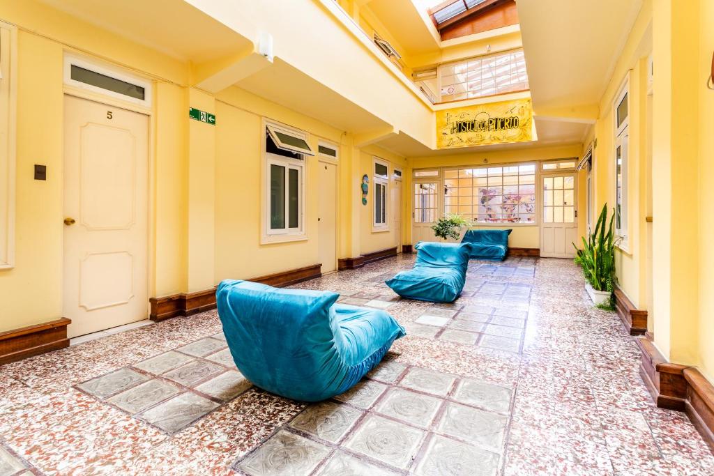 Posezení v ubytování Hostel Del Puerto