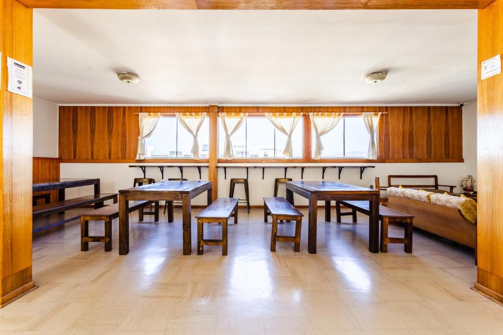 Posezení v ubytování Hostel Del Puerto