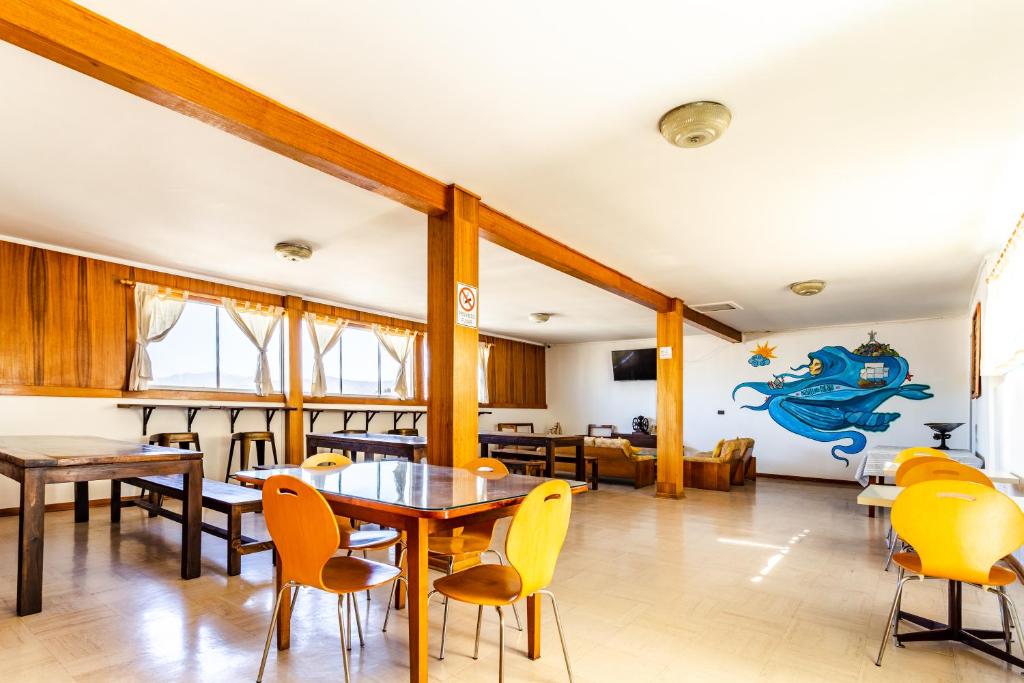 Posezení v ubytování Hostel Del Puerto
