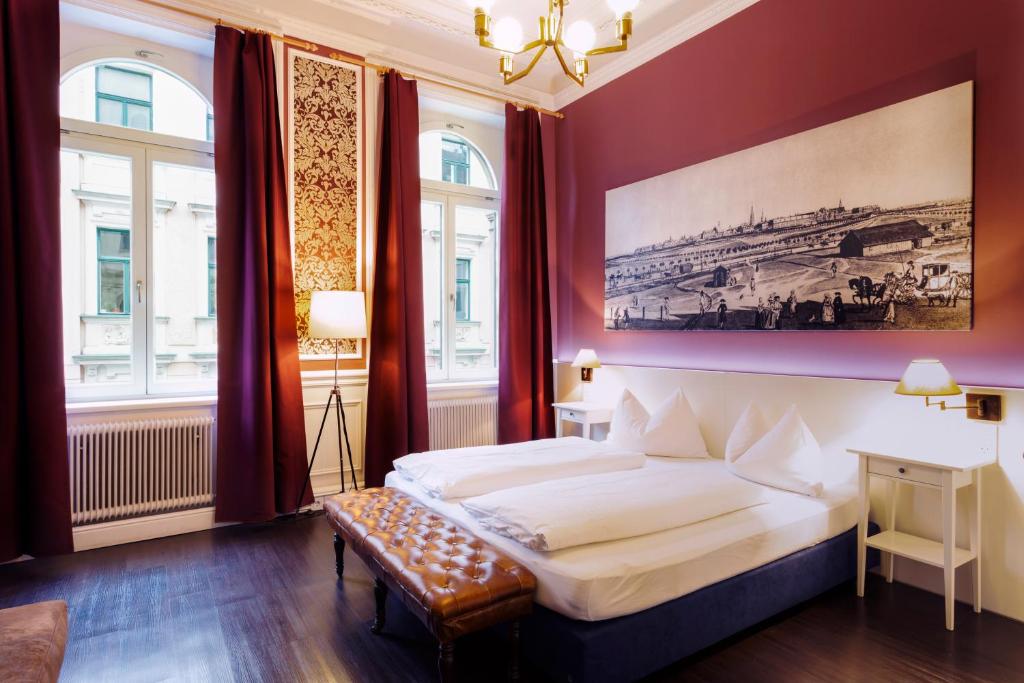Boutique Hotel Columbiaにあるベッド