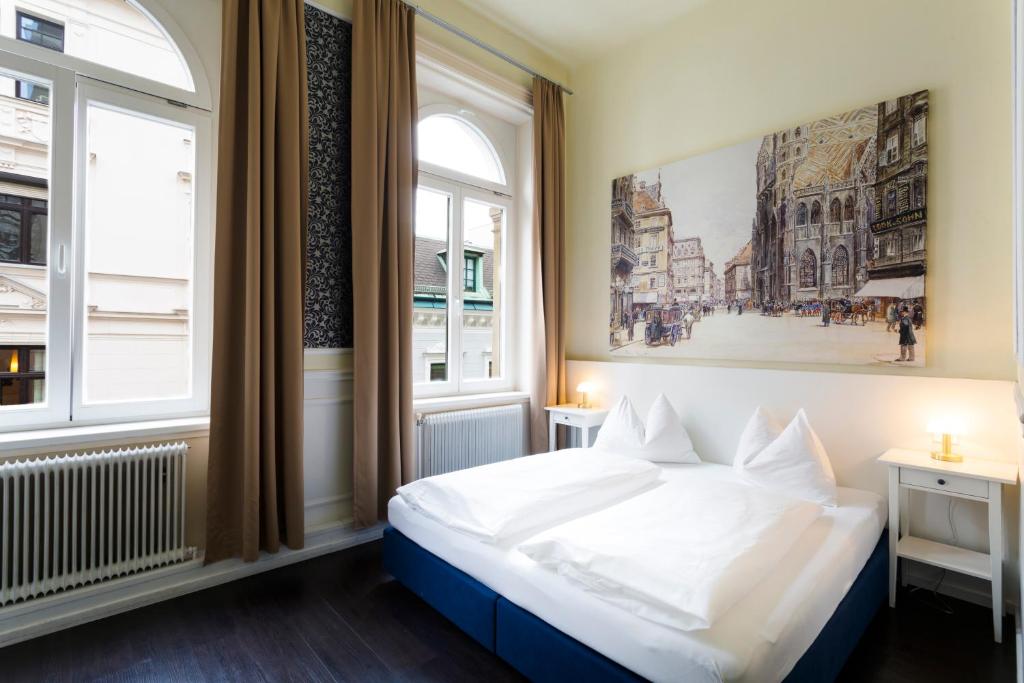 Boutique Hotel Columbiaにあるベッド