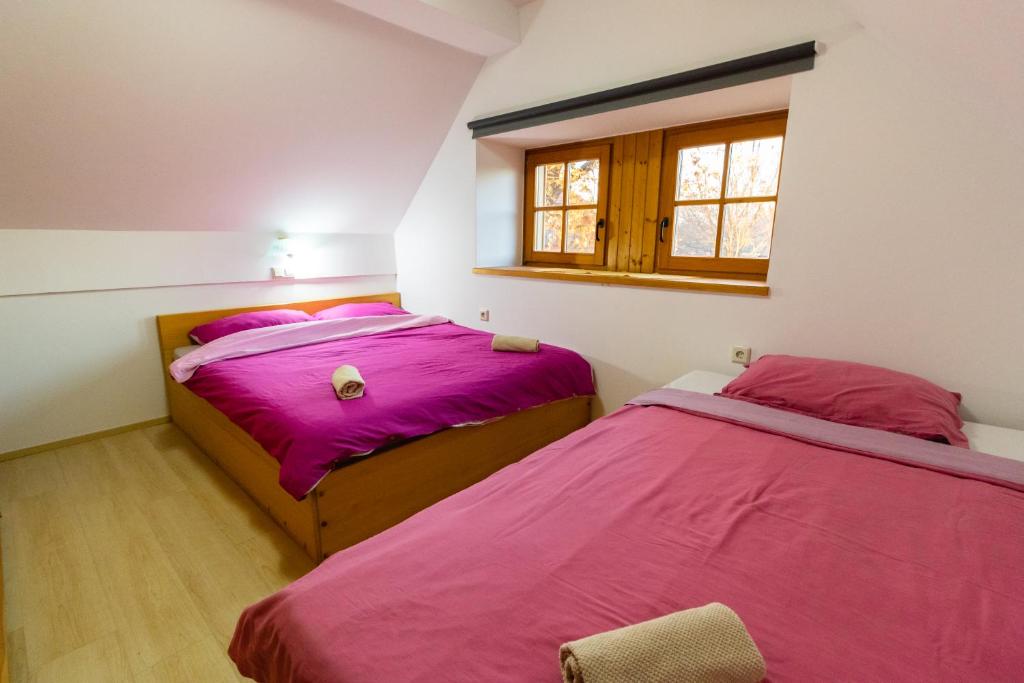 Postel nebo postele na pokoji v ubytování POČITNIŠKI APARTMAJI - Sunny apartment in Moravske Toplice