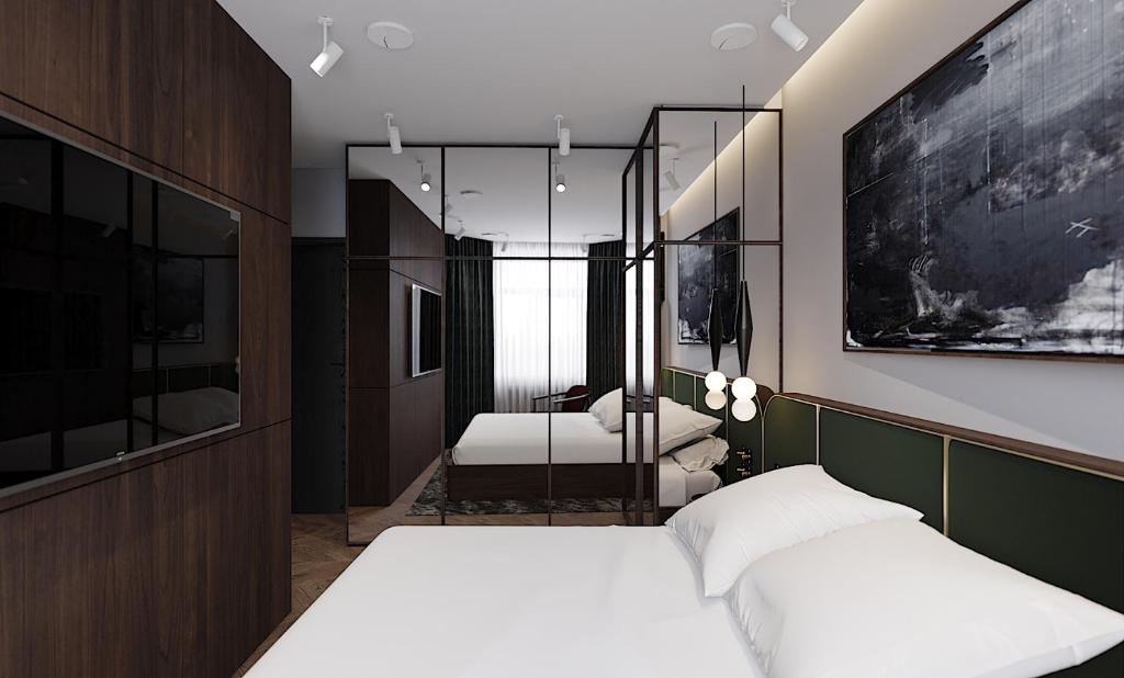 Postel nebo postele na pokoji v ubytování A22 Hotel