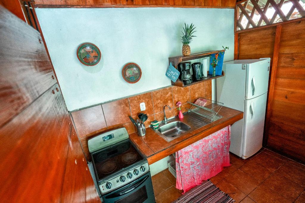 Kuchyň nebo kuchyňský kout v ubytování Casitas Las Flores