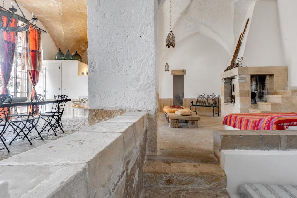 Posezení v ubytování Masseria Tornesella Don Giuliano