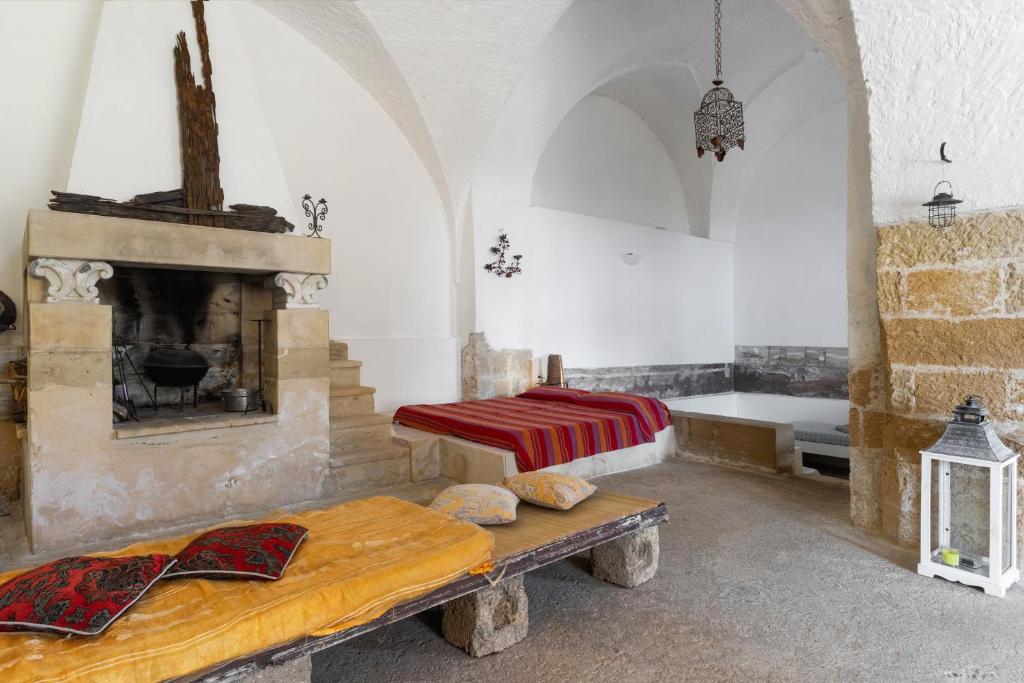 Posezení v ubytování Masseria Tornesella Don Giuliano