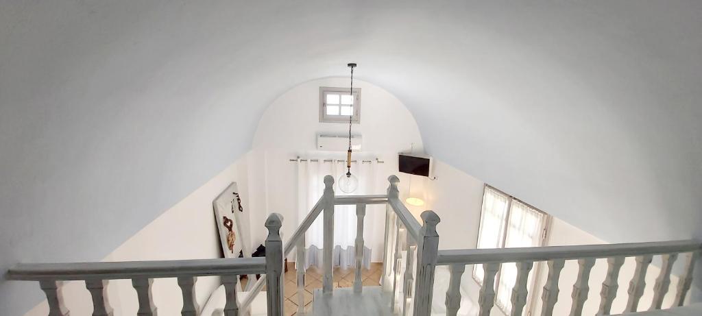 Letto o letti in una camera di Santorini Mesotopos