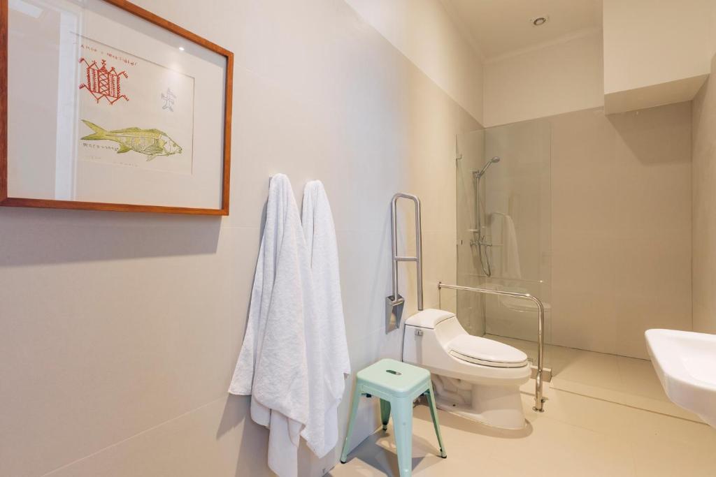 Koupelna v ubytování Casablu Hotel