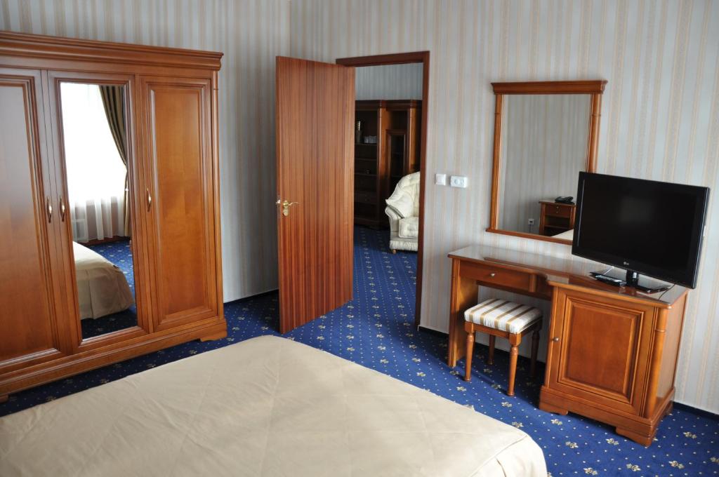 TV a/nebo společenská místnost v ubytování Hotel Traian