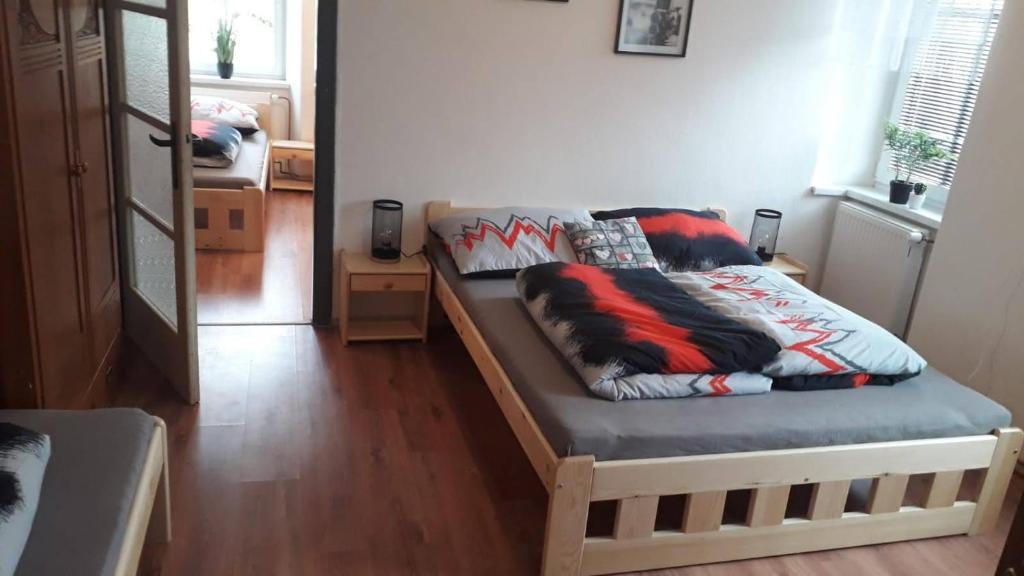 Postel nebo postele na pokoji v ubytování chata Barbucha