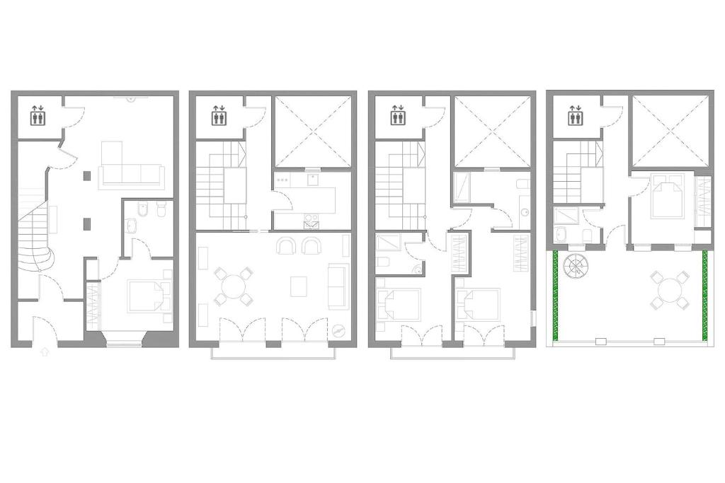 Plan piętra w obiekcie Veoapartment Casa Catedral