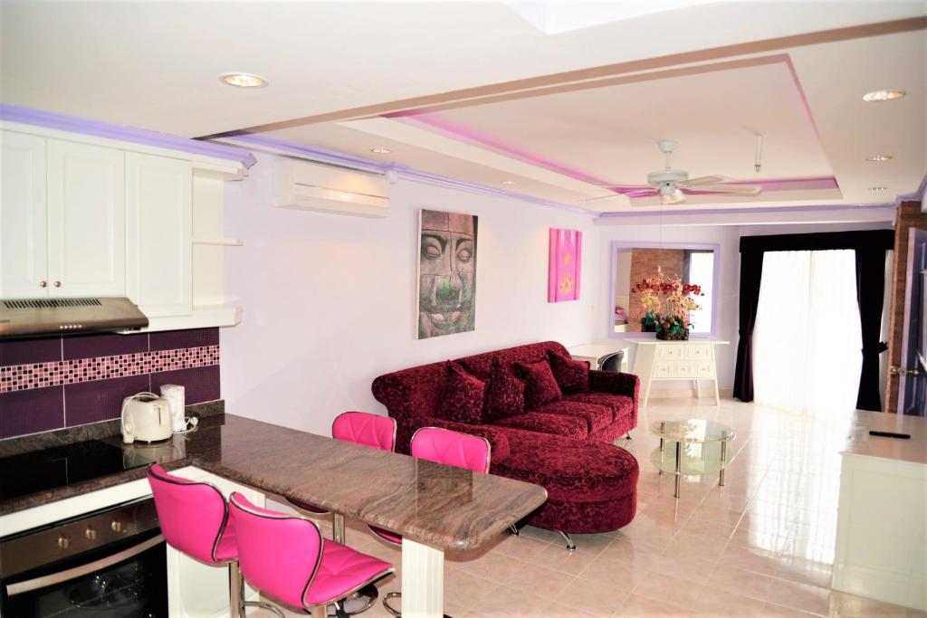 Posezení v ubytování Superb 1 bed at Jomtien Beach