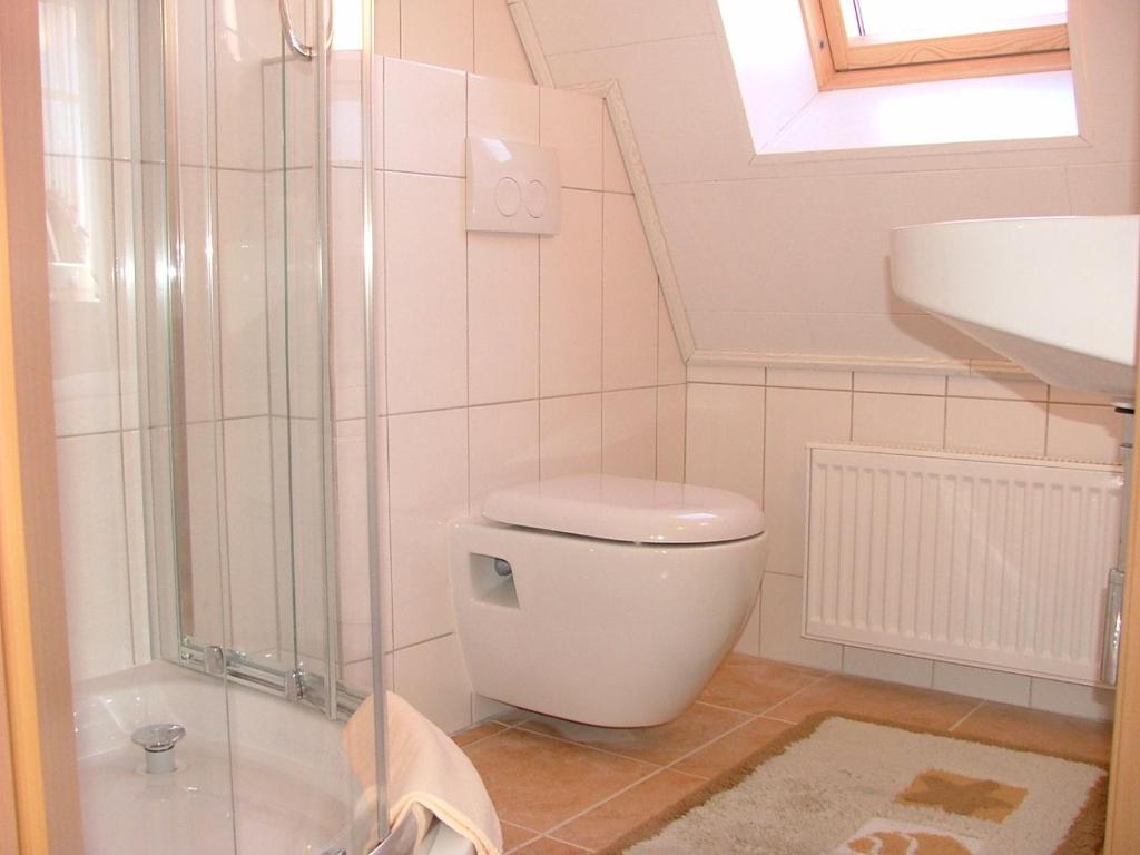 Koupelna v ubytování Hotel Thule
