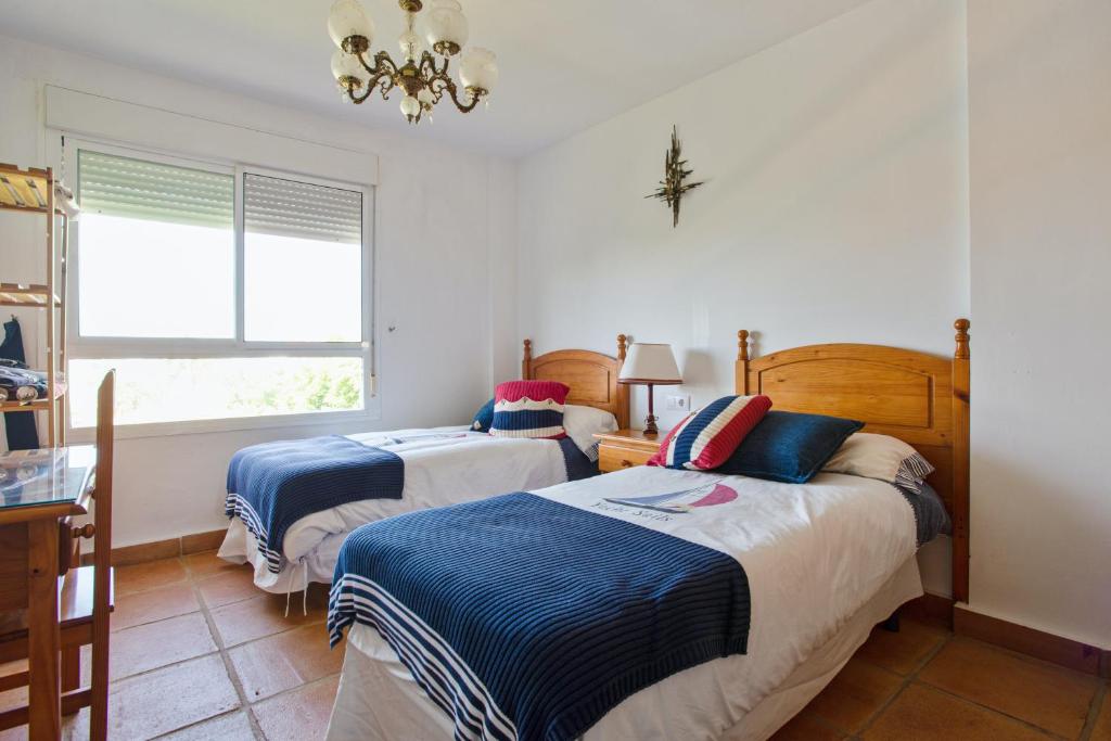 Posteľ alebo postele v izbe v ubytovaní Charming villa in Sanlúcar de Barrameda with private pool