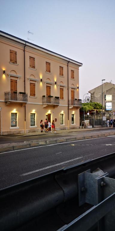 a building on the side of a city street at Il Glicine in Verona
