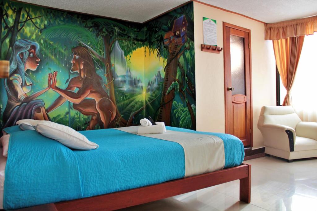 Postel nebo postele na pokoji v ubytování Hostal Dulce Amanecer